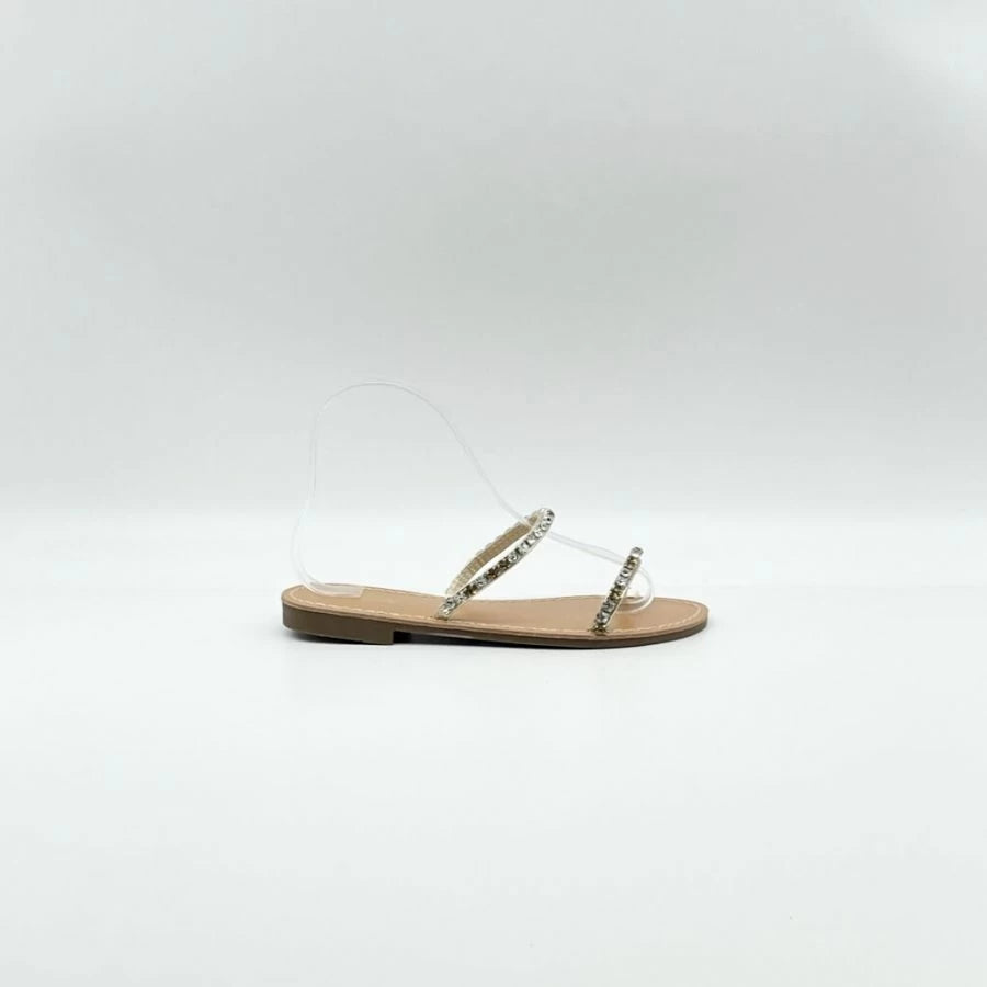 Sandali fascette strass Sb2023-5|Colore:Oro