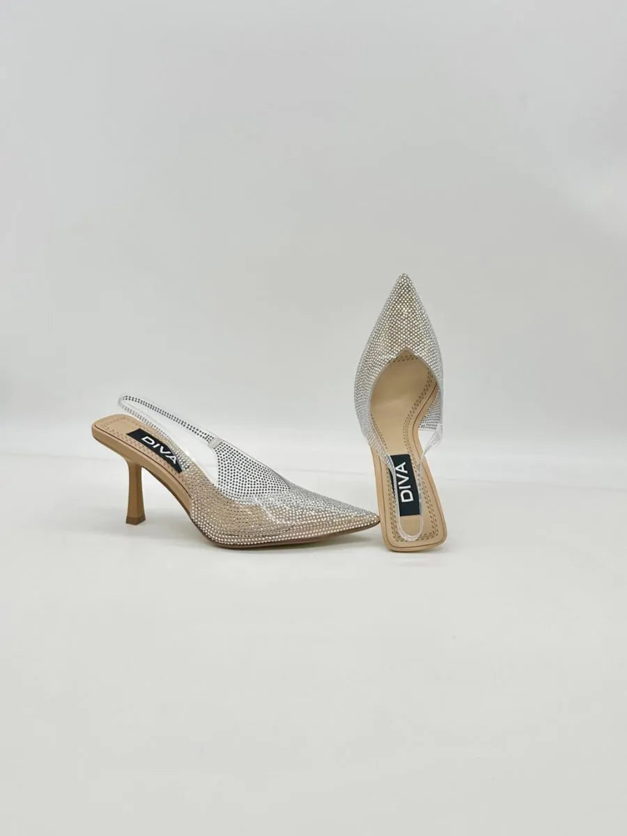 Decolletè plexy strass m4131
