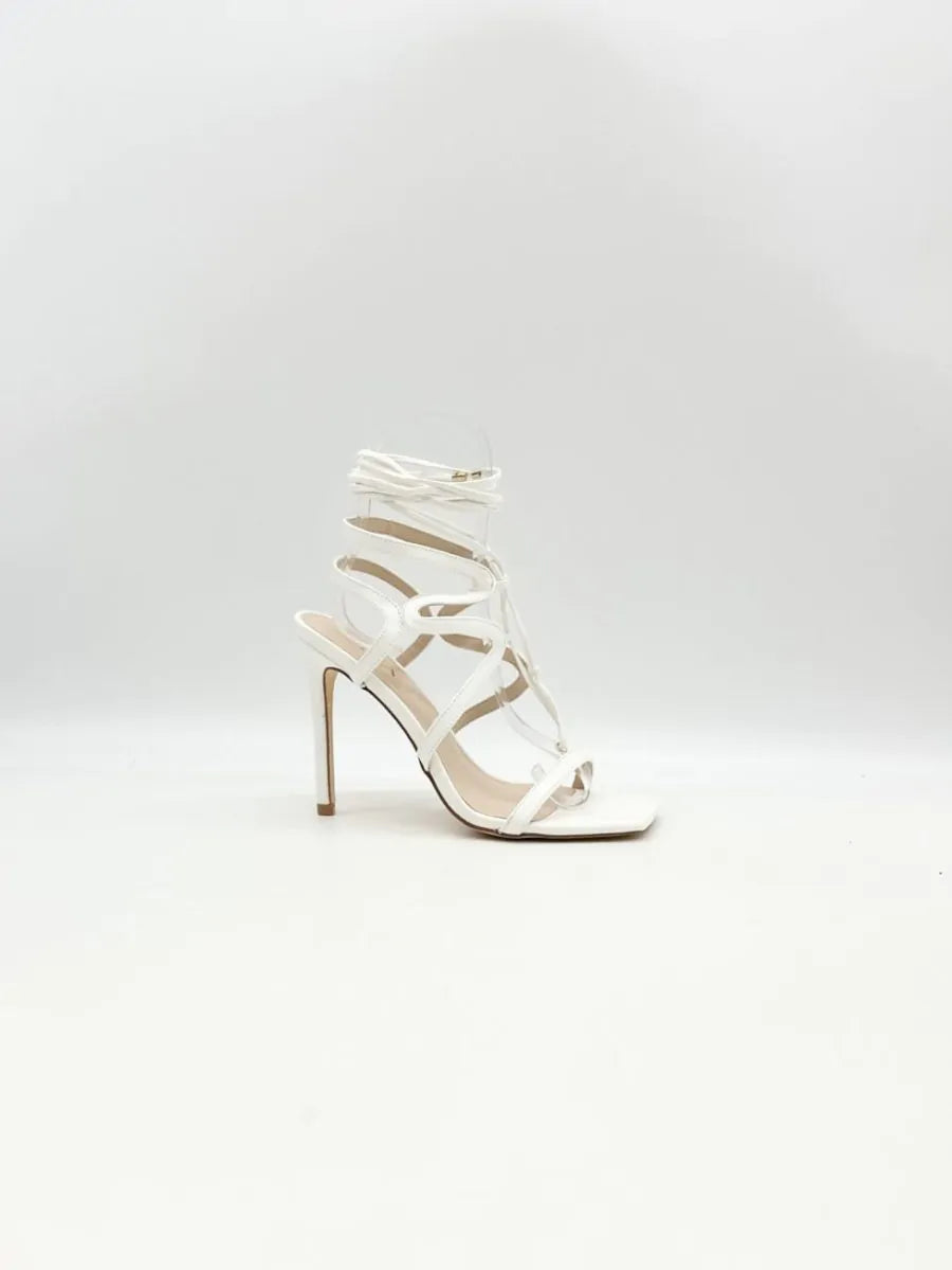 Sandali intreccio lace up sa2023-19|Colore:Bianco