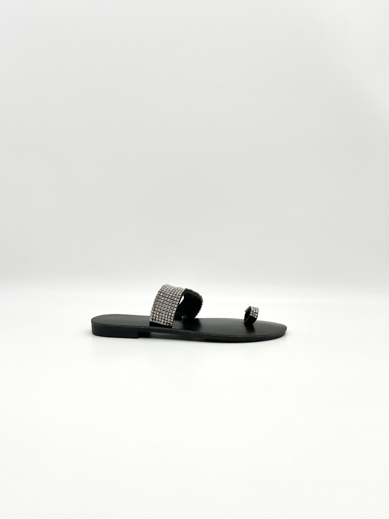 Sandali fascia strass diva collection ravello|Colore:Nero