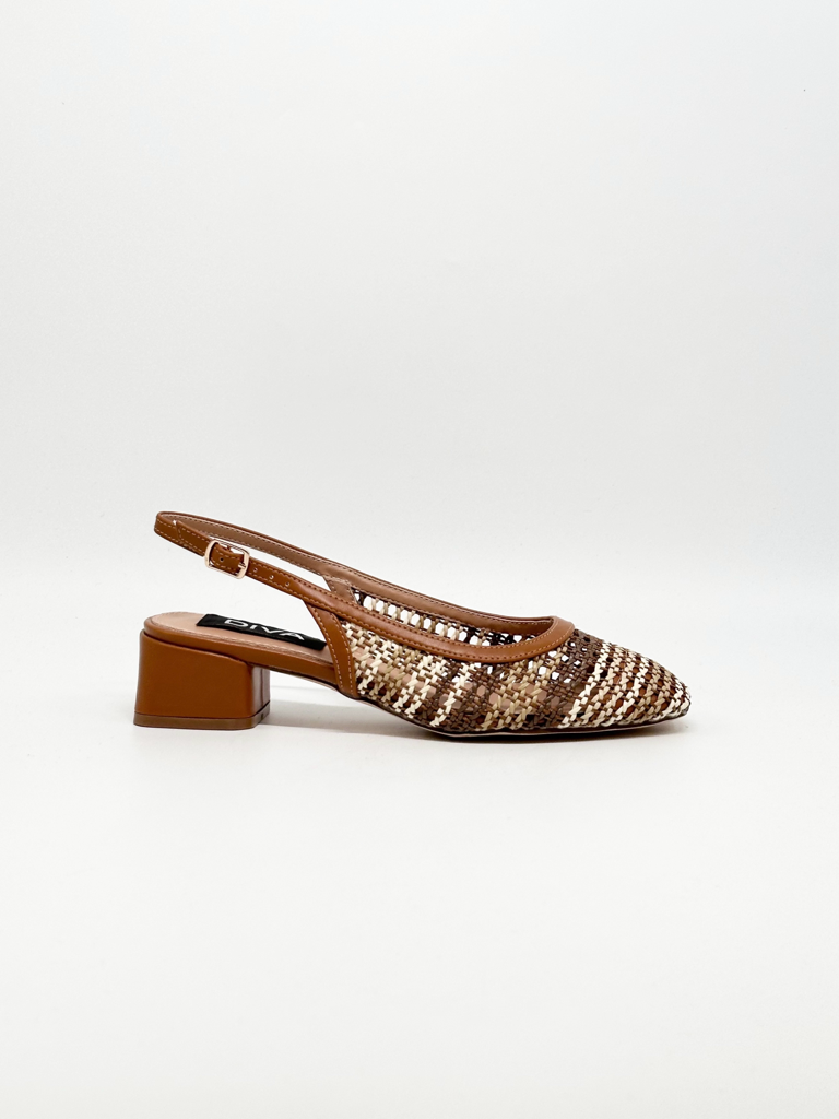 Slingback-Pumps mit quadratischem Absatz a30-178