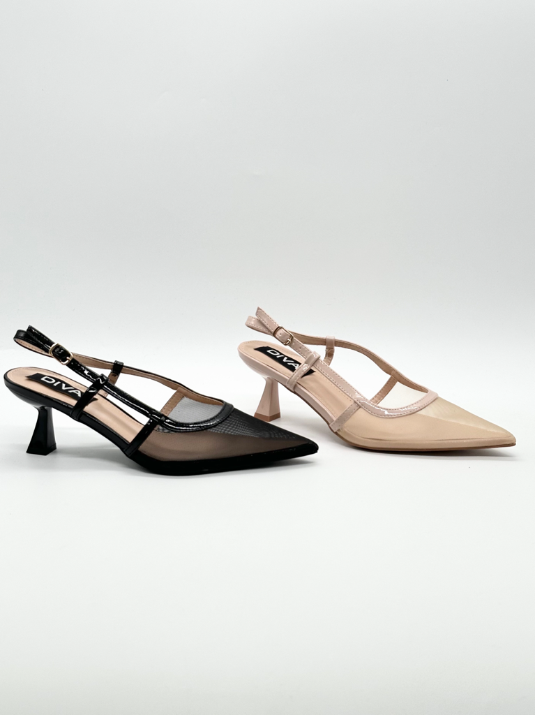 Decolletè slingback vb51388|Colore:Nero