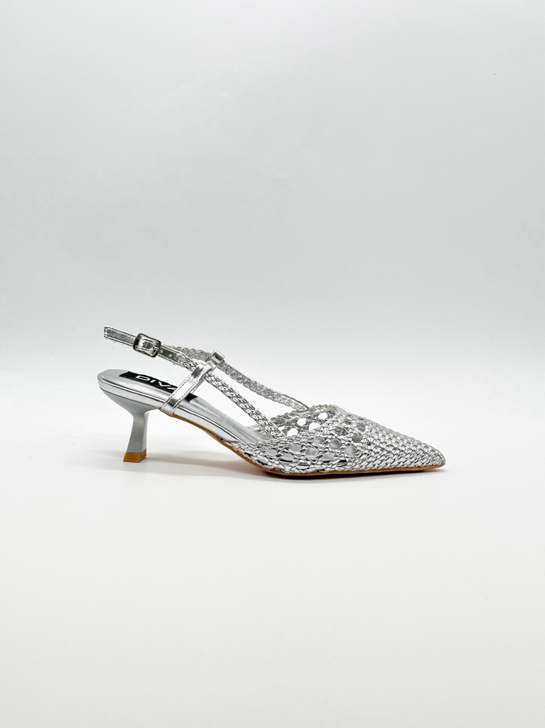 Decolletè slingback AB5B-L4188-01|Colore:Argento