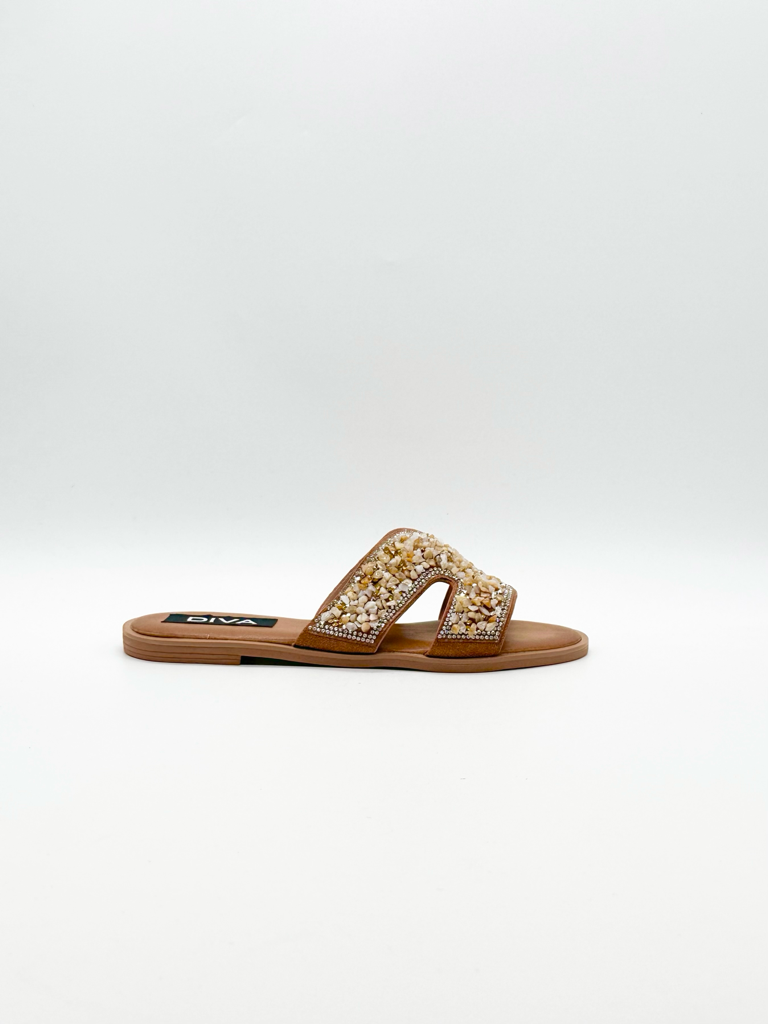 Ciabattine perline vb57313|Colore:Cuoio