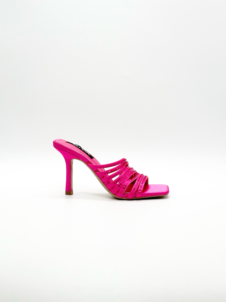Sandali mules strass 2602|Colore:Fucsia