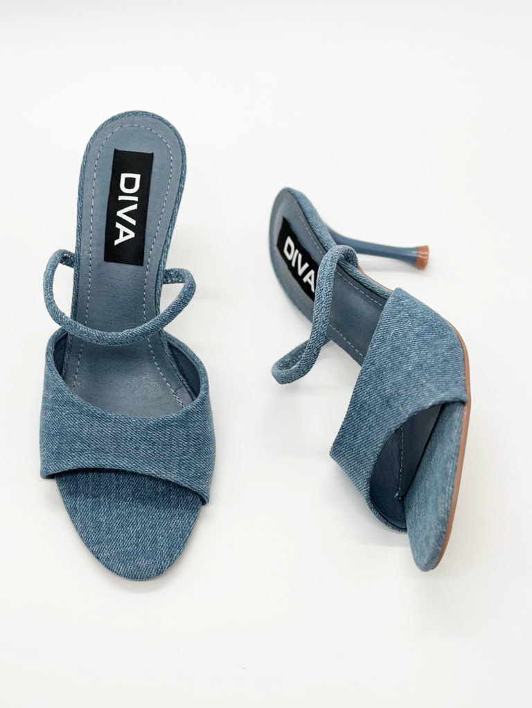 Denim mules sandals q2542