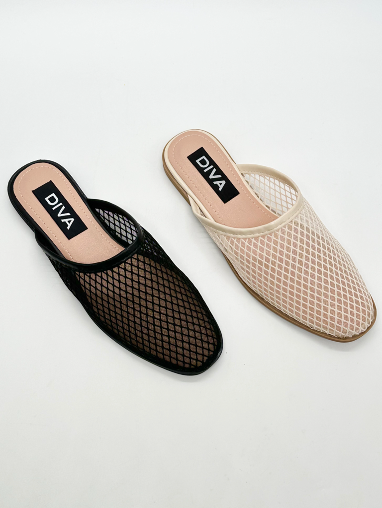 Ballerine mules Mesh Stretch bma127|Colore:Beige