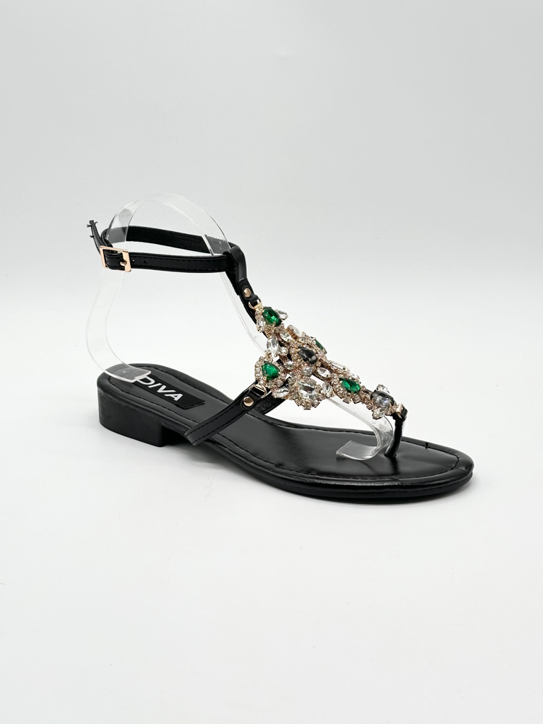 Sandali gioiello qq-181|Colore:Nero