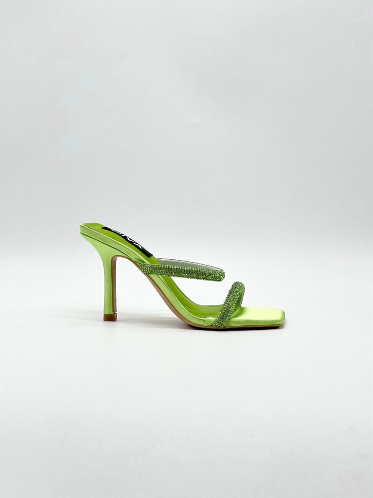 Rhinestone mules sandals qq-109
