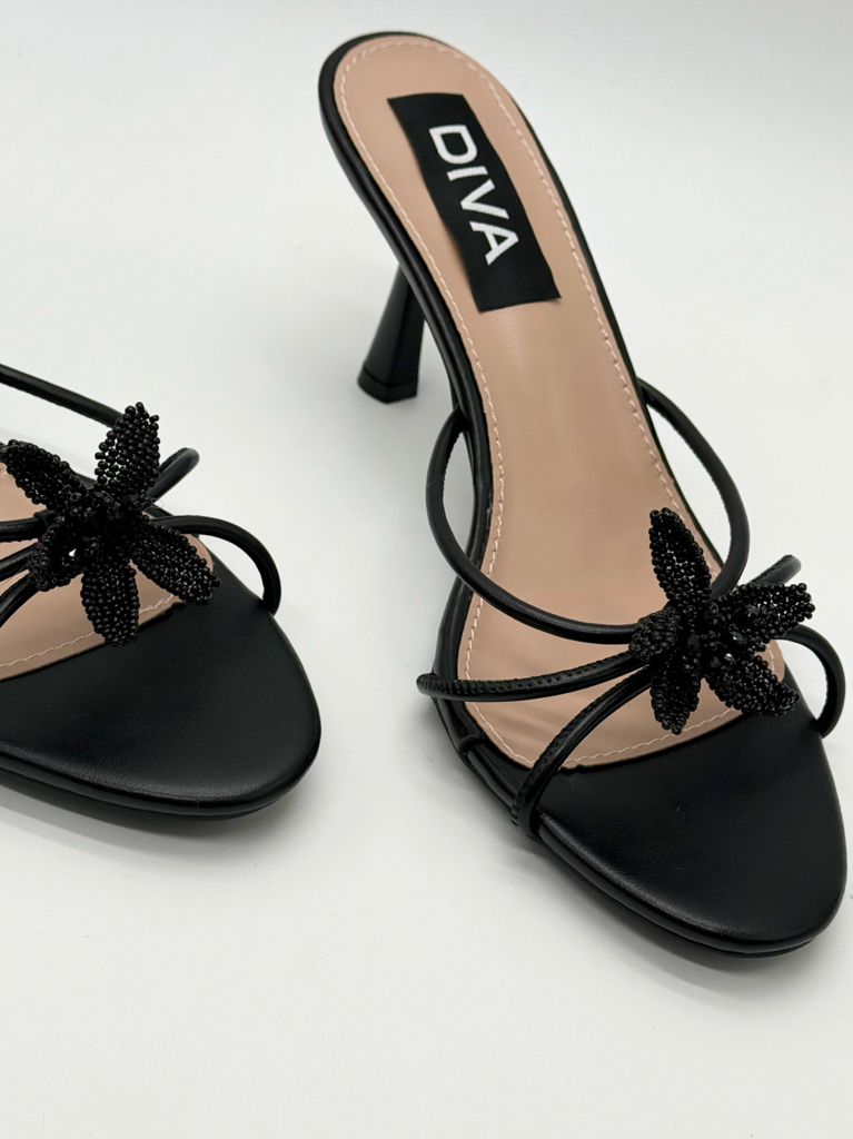 Sandali mules p-1509|Colore:Nero