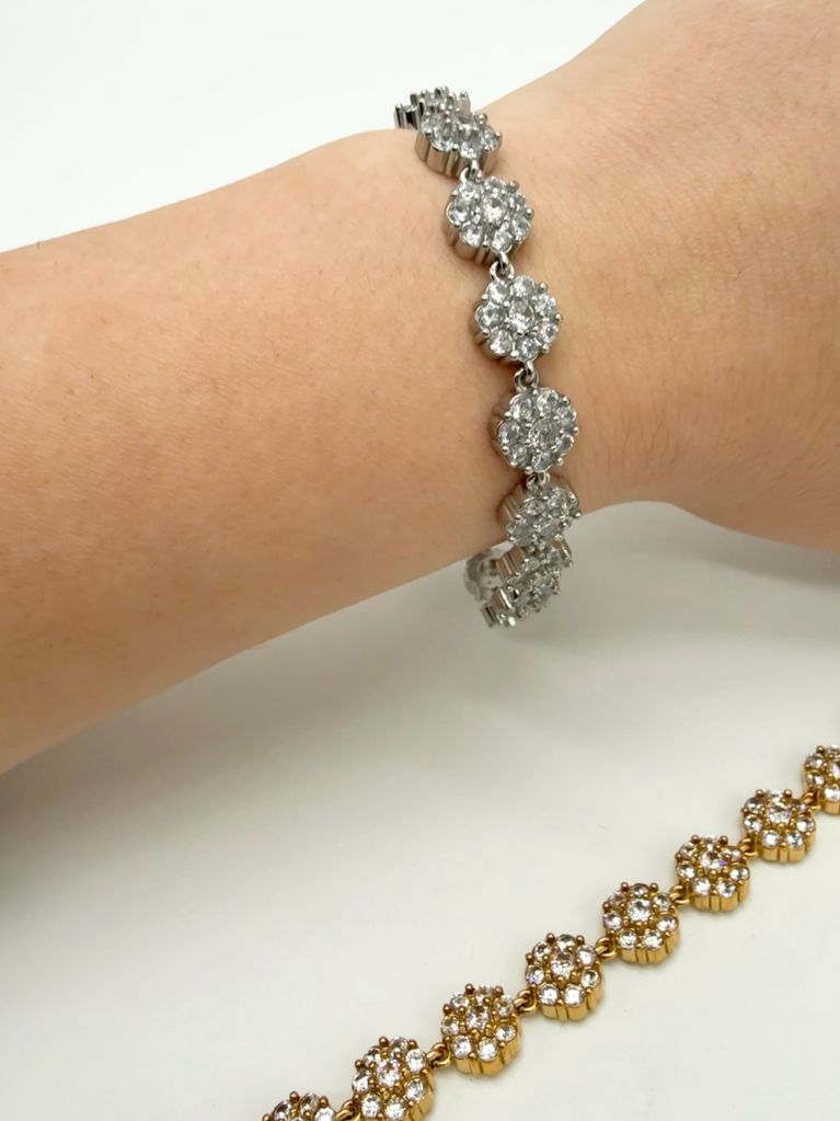 bracciale flower |Colore:Argento