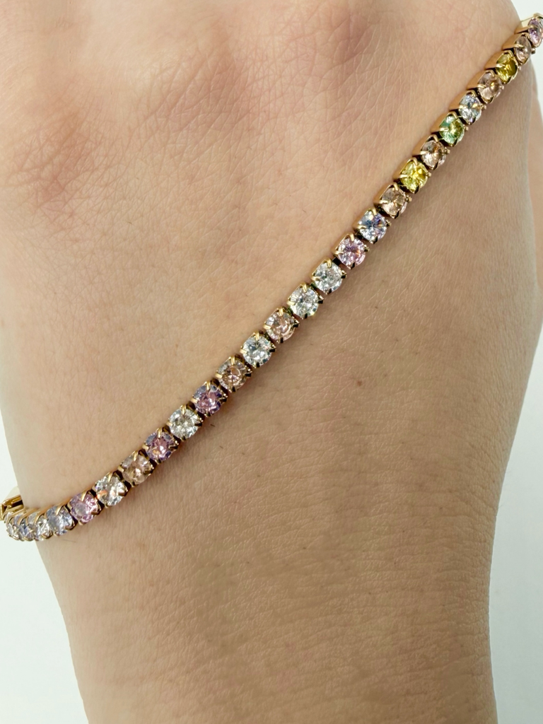 Bracciale pietre multicolor |Colore:Multicolore