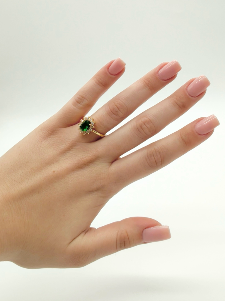 Anello smeraldo |Colore:Oro