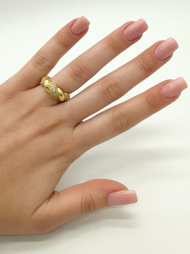 Anello intreccio |Colore:Oro