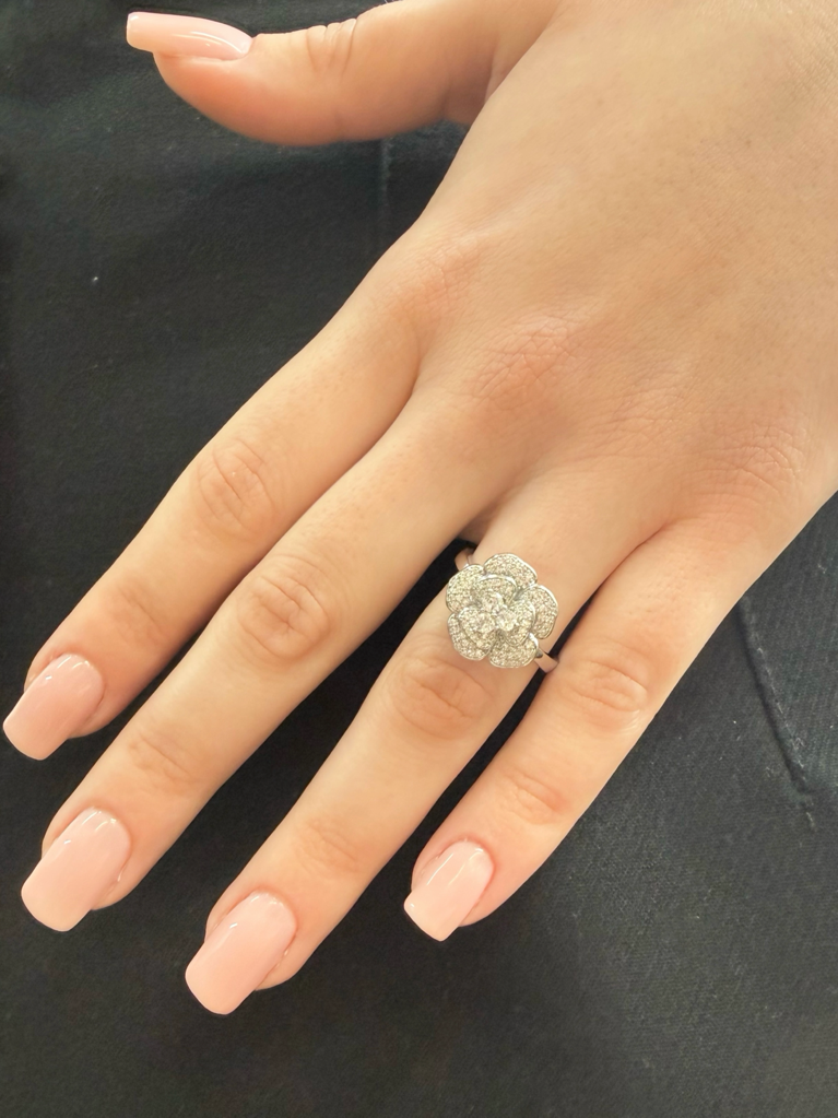 Anello rosa piccola|Colore:Argento