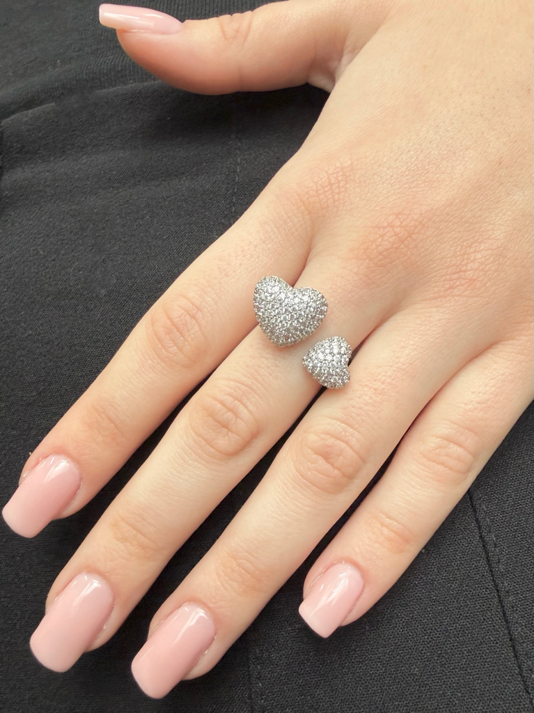 Anello heart|Colore:Argento