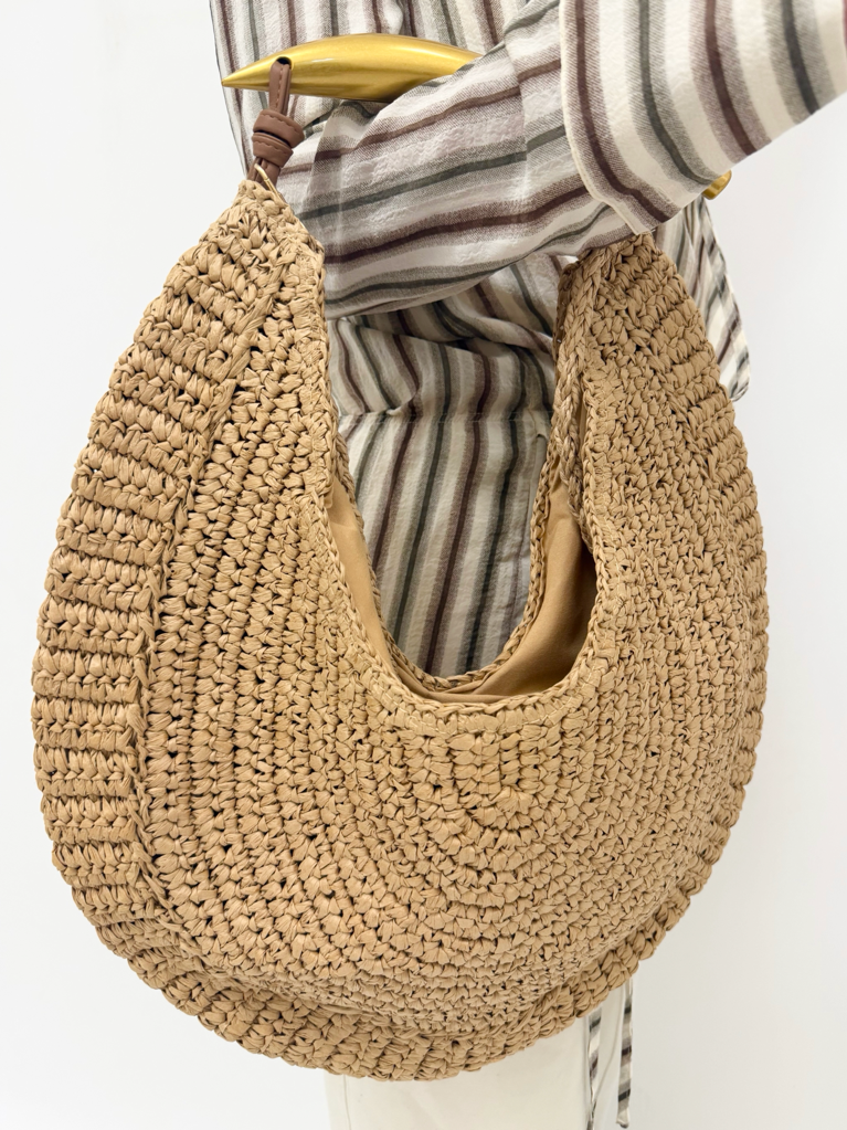 Borsa paglia xy-27034|Colore:Kakhi