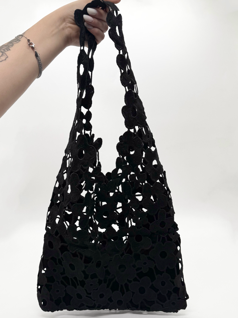 Borsa traforata ff27386|Colore:Nero