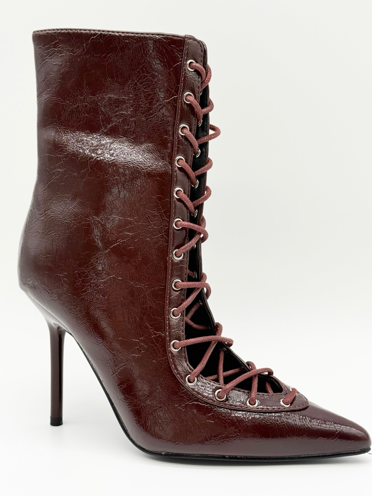 Stivaletti stringati diva collection k1301|Colore:Bordeaux