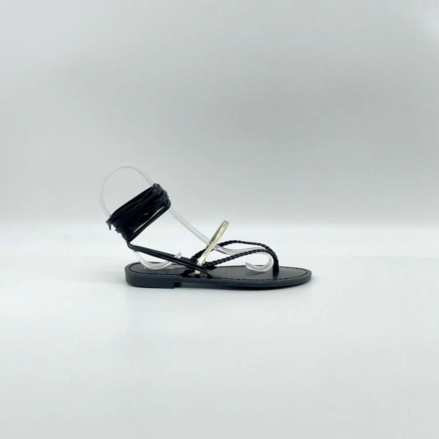 Sb2023-7 Gewebte Sandalen mit Schnürung