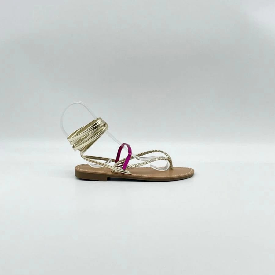 Sb2023-7 Gewebte Sandalen mit Schnürung