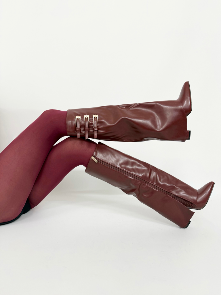 CLS-521 Buckle and Turn-Up Boots