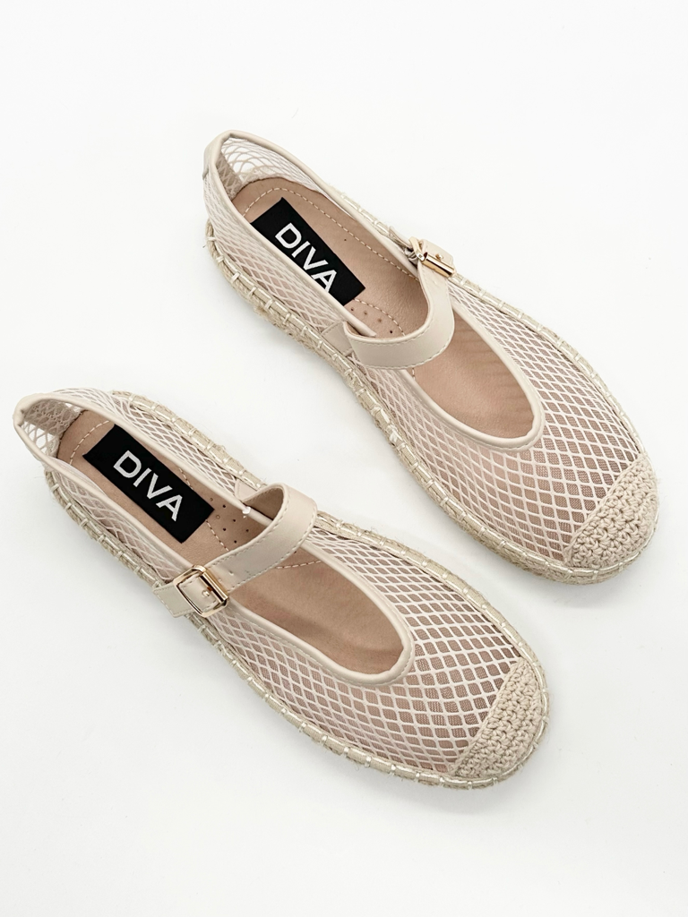 Stretch mesh espadrilles h8-931