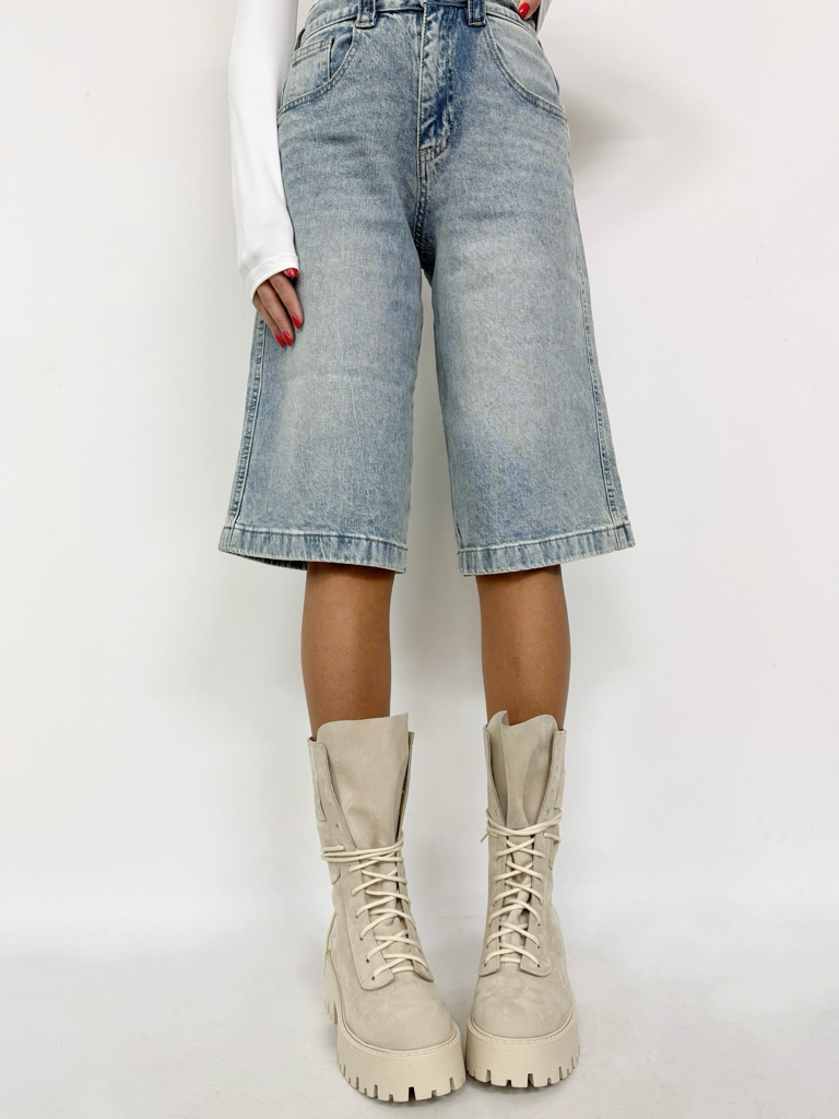 Stivali combat vera pelle diva collection