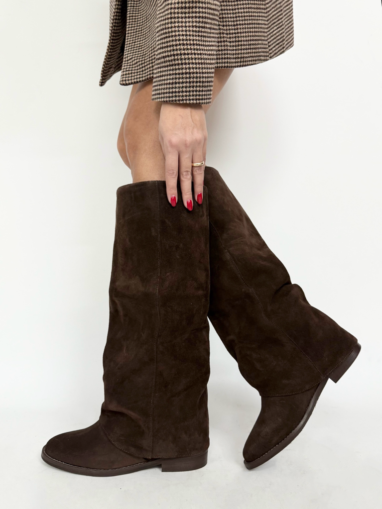 Stivali risvolto vera pelle diva collection