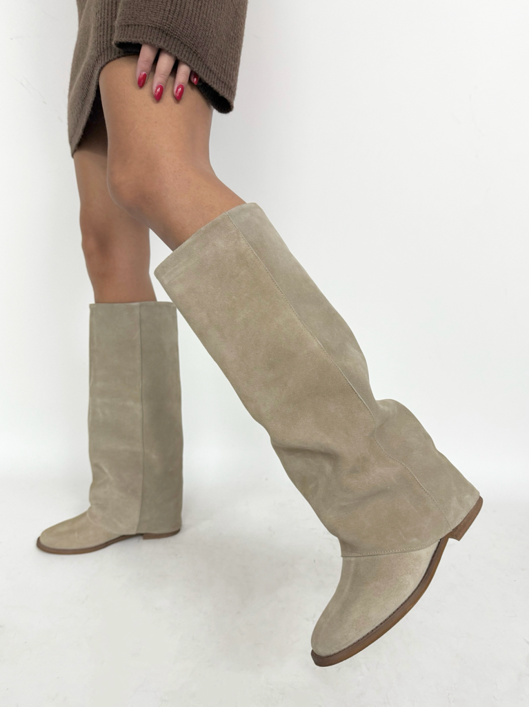 Stivali risvolto vera pelle diva collection