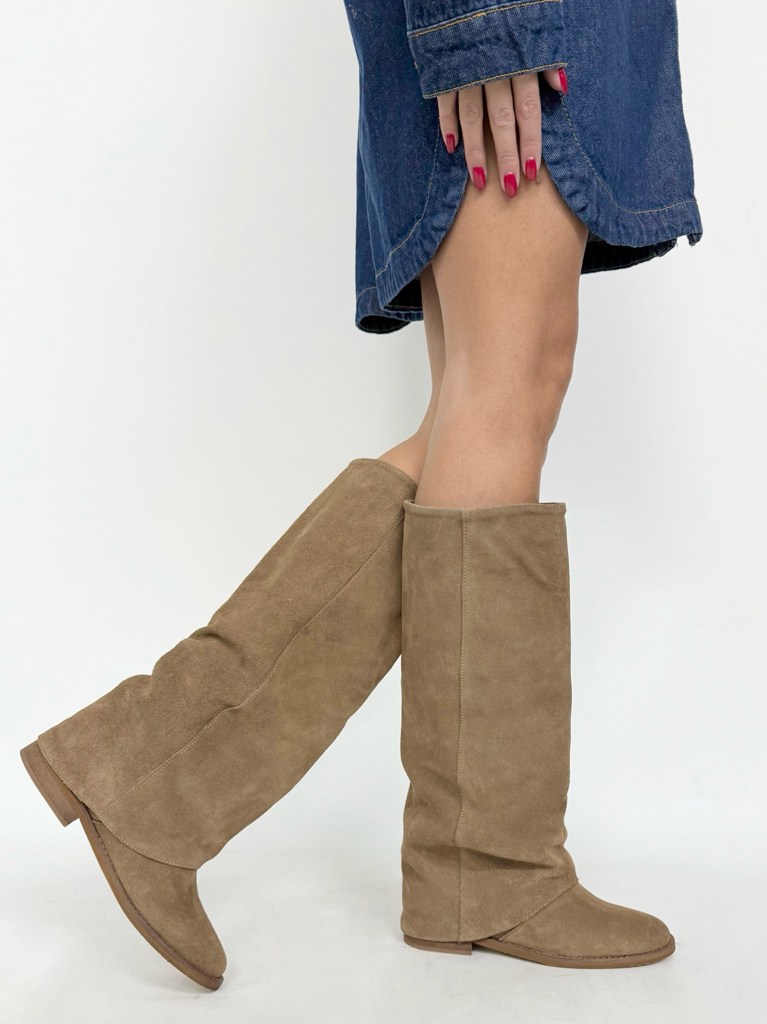 Stivali risvolto vera pelle diva collection