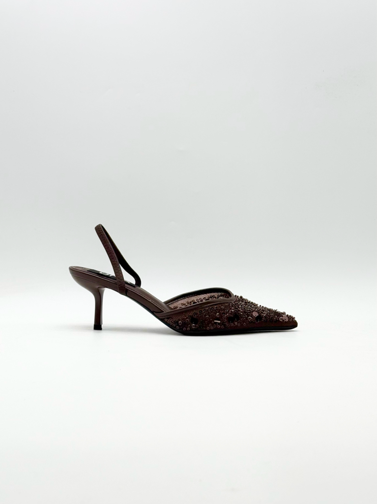 Decolletè slingback paillettes m129