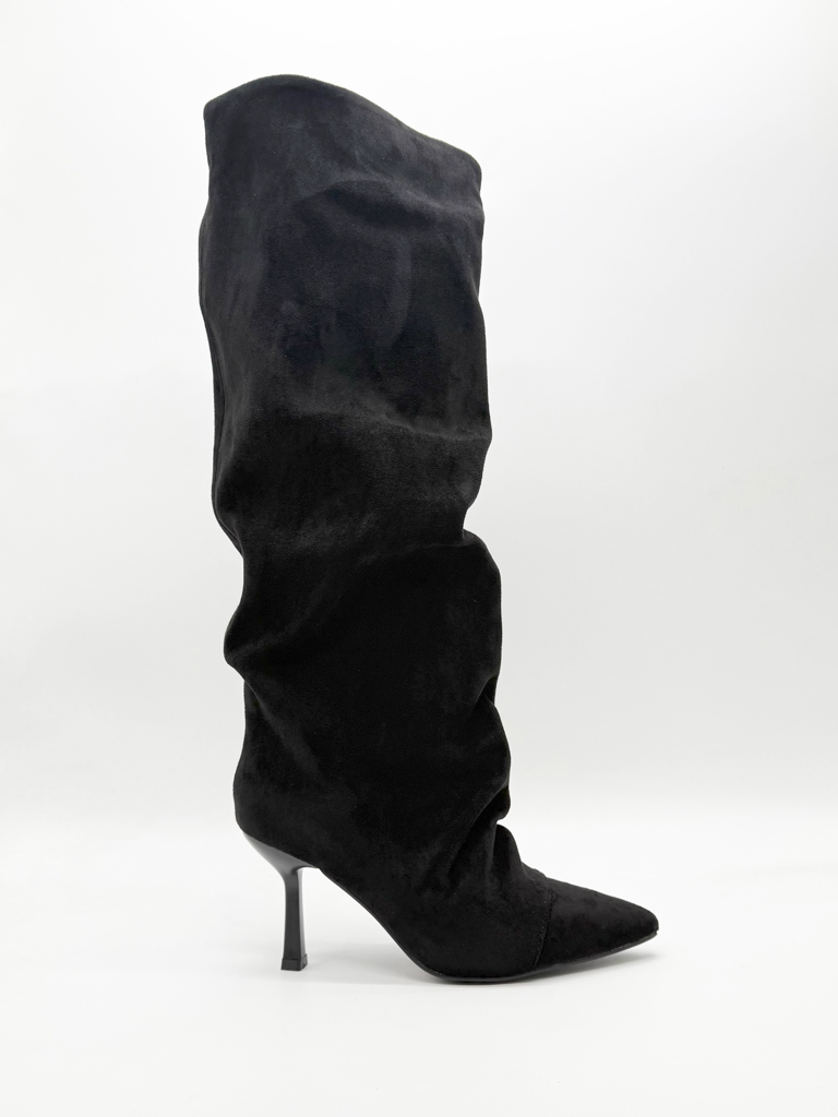 Stivali gambale arriccio c-365|Colore:Nero