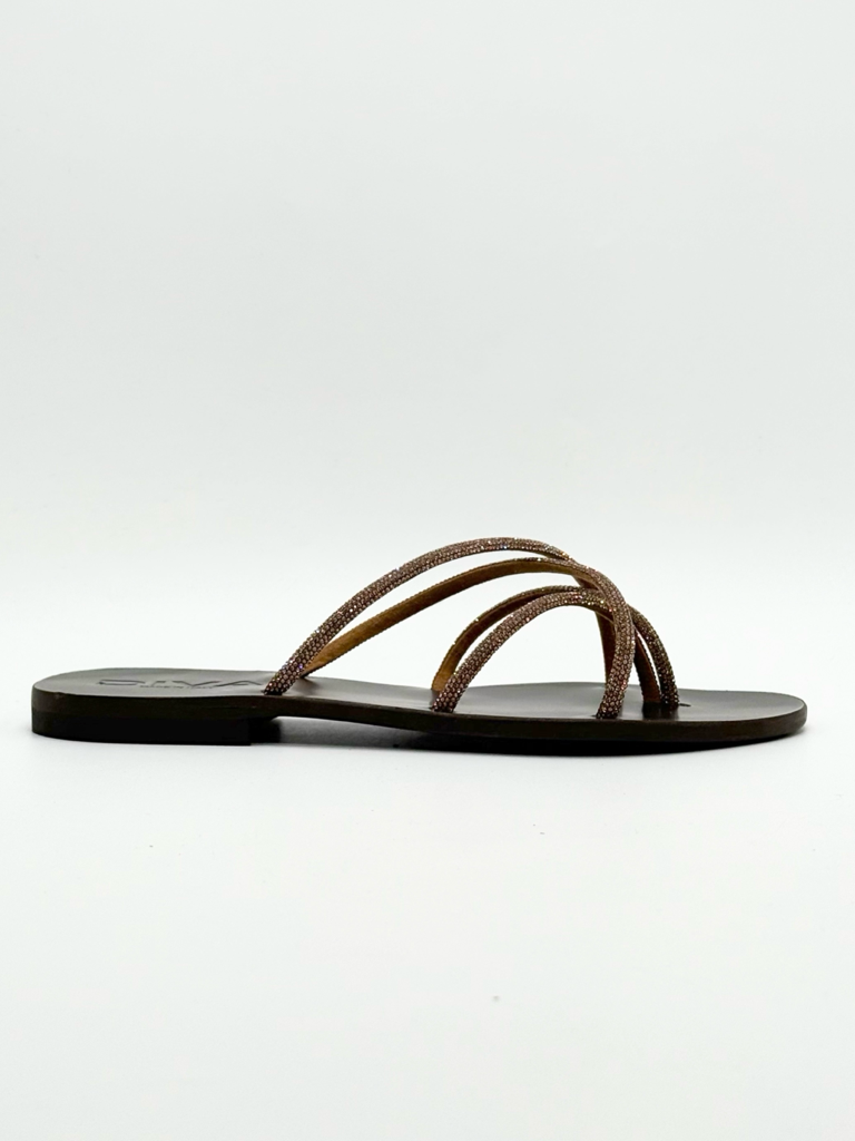 Sandali vero cuoio diva collection giglio|Colore:Bronzo