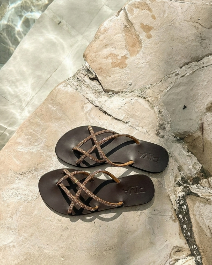 Sandali vero cuoio diva collection giglio|Colore:Bronzo