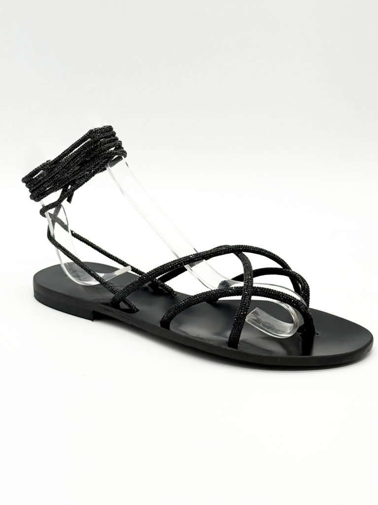 Sandali lace up diva collection lipari|Colore:Nero