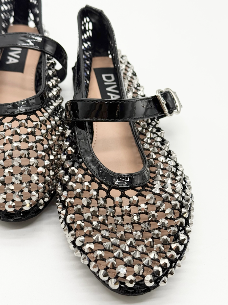 ballerine strass diva collection h97|Colore:Nero