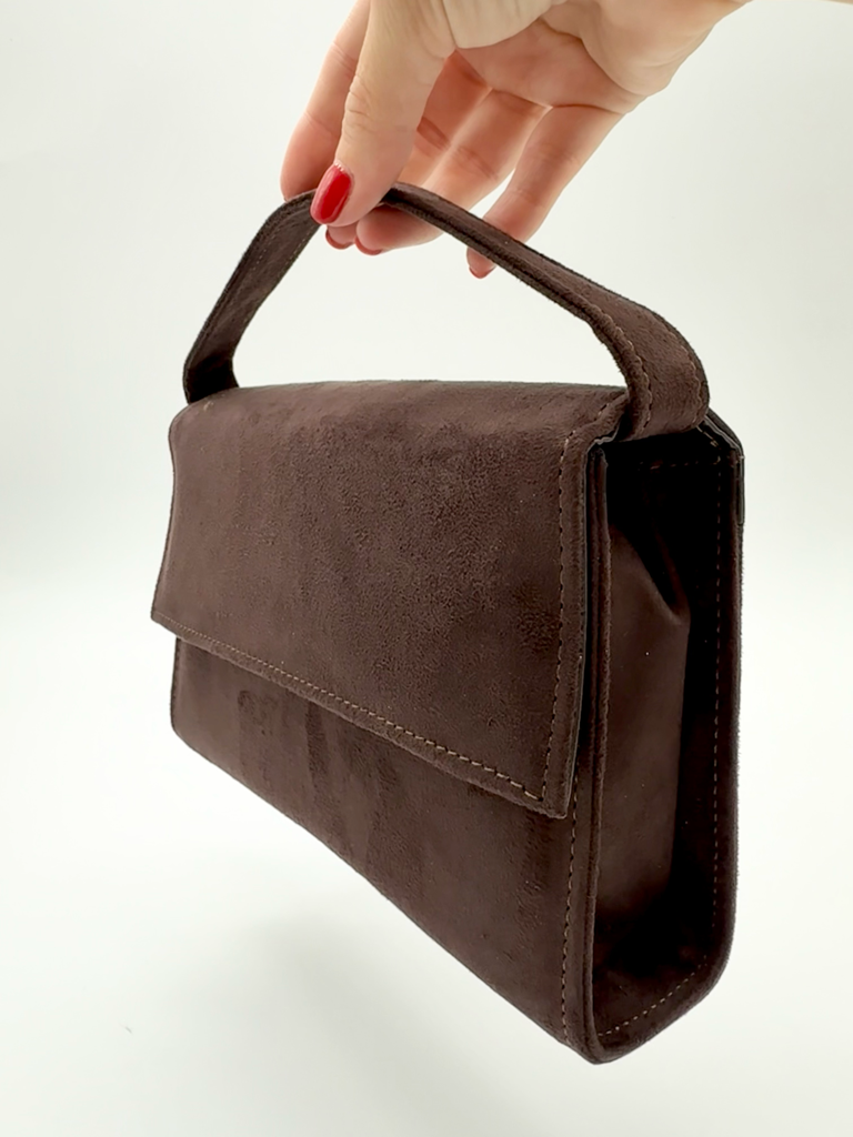 borsa a mano ecocamoscio009|Colore:Marrone