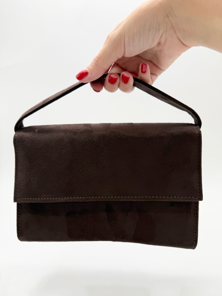 borsa a mano ecocamoscio009|Colore:Marrone