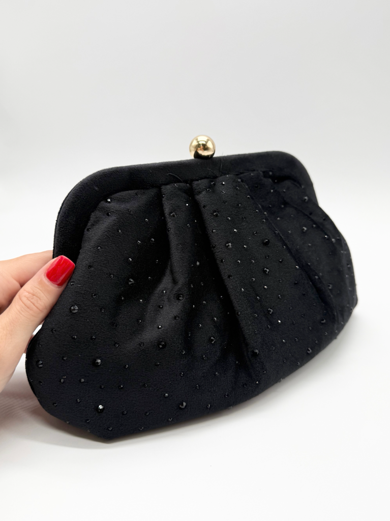 pochette strass hl3559|Colore:Nero