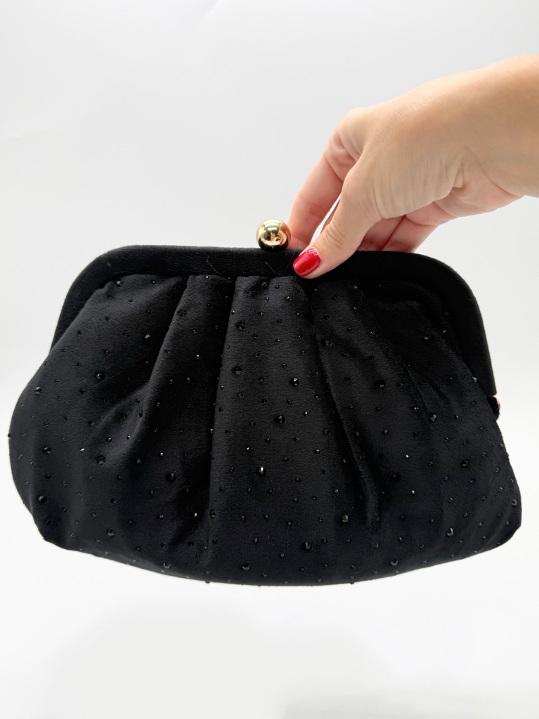 pochette strass hl3559|Colore:Nero