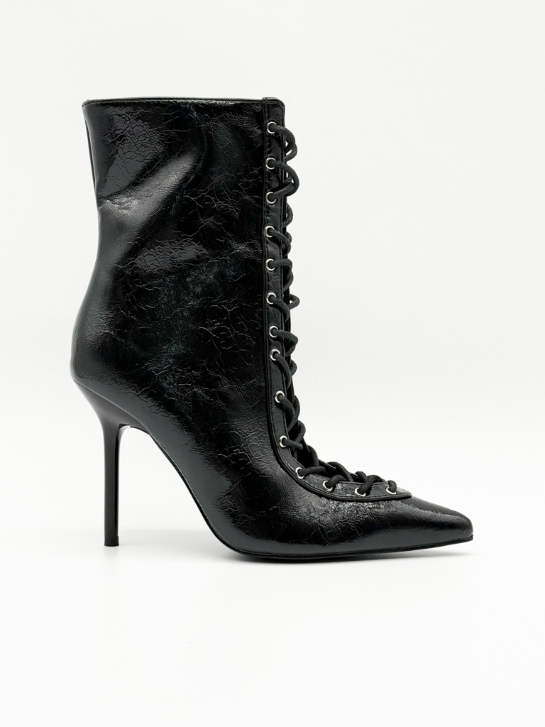 Stivaletti stringati diva collection k1301|Colore:Nero