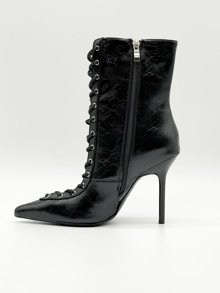 Stivaletti stringati diva collection k1301|Colore:Nero
