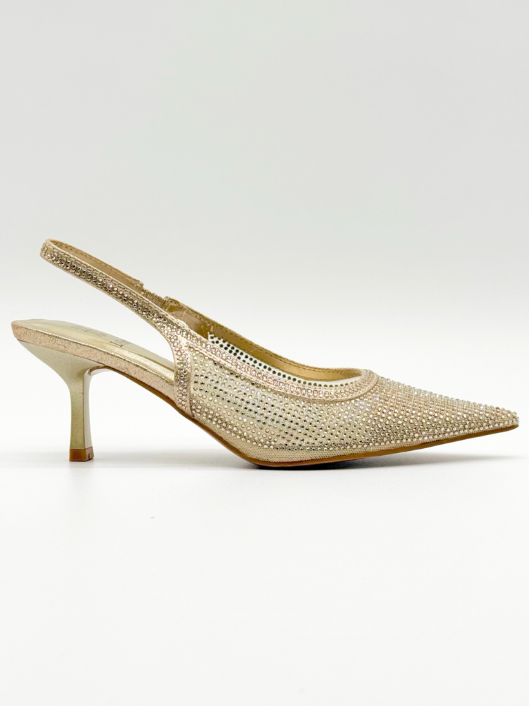 Decolletè slingback  la flor  lq-90|Colore:Oro